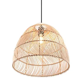 Trio Lighting Rike 1-flg. Ø 35 cm Rattan naturbelassen