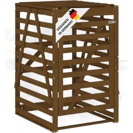 deluke Mülltonnenbox BOUMI 84 x 90 x 128,5 cm braun