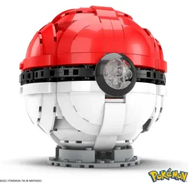 Mega Brands MEGA Pokémon - Jumbo Poké Ball-Bauset, leuchtende Herausforderung mit 303 Bausteinen, für Kinder ab 6 Jahren, HBF53