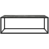 vidaXL Couchtisch Schwarz mit Schwarzem Glas in Marmor-Optik 100x50x35