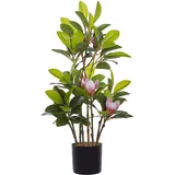 Beliani Kunstpflanze Magnolia 70 cm Grün