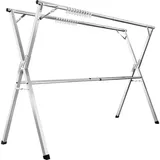 Rootz Ausziehbarer Wäscheständer - Wäscheständer - Wäschelüfter - Edelstahl - 66cm x (133-200cm) x 130cm - Grau