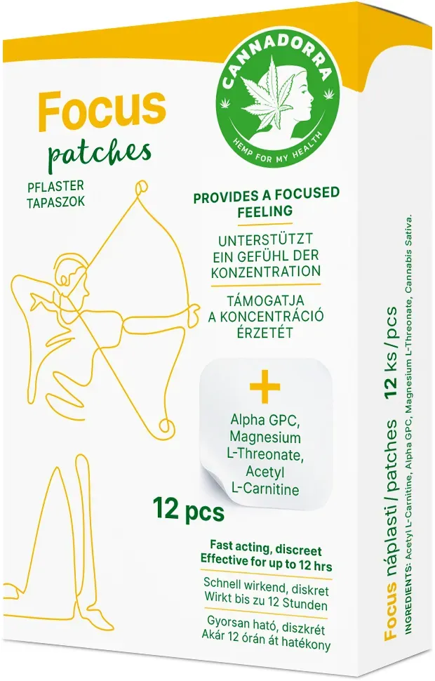 Hanf Gesundheit Fokus (Konzentration) – Pflaster, 12 Stk.