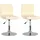 vidaXL Esszimmerstühle 2 Stk. Drehbar Creme Stoff