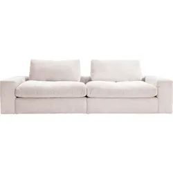 Big-Sofa ALINA "Sandy", grau (hellgrau gct 9), B:266cm T:123cm, Cord GCT (92% Polyester, 8% Nylon), Sofas, in Cord, mit losen Sitz und Rückenkissen