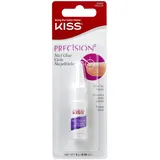 Kiss Nagelkleber PRECISION mit Dosierspritze 3g – Schnelltrocknender Nagelkleber zum Aufkleben und Reparieren von Kunstnägel - transparent