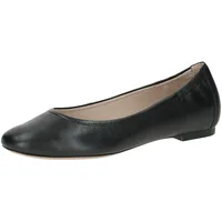 CAPRICE Damen Ballerinas Leder Elegant, Schwarz (Black Nappa), 37.5