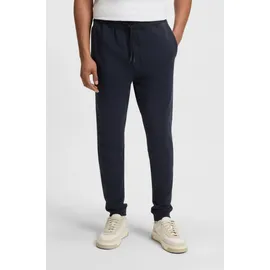 Boss Sweathose "Sestart", Herren, Gr. XL, N-Gr, blau (404_schwarz_blau), Sweatware, Obermaterial: 100% Baumwolle, unifarben, regular fit lang, Hosen Sweathose, mit tonalem Logo