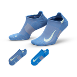 Nike Multiplier No-Show Laufsocken Blau,