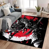 Generisch Teppich Wohnzimmer Samurai 120x170 cm Teppich Schlafzimmer Kurzflor Teppich Groß Weiche Teppich rutschfest Teppich Flauschiger Teppich