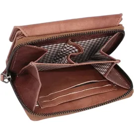 Mika Damengeldbörse Portemonnaie grau-braun