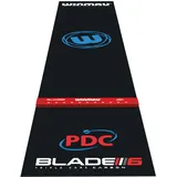 WINMAU Pro Zone Precision Dartmatte 300 x 60 cm schwarz/blau/rot