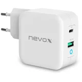 Nevox 65W USB-C Power Delivery (PD) + QC3.0 Ladegerät GaN weiß (1889)