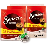 Senseo Pads Classic - Kaffee RA-zertifiziert - 5 Vorratspackungen x 32 Kaffeepads