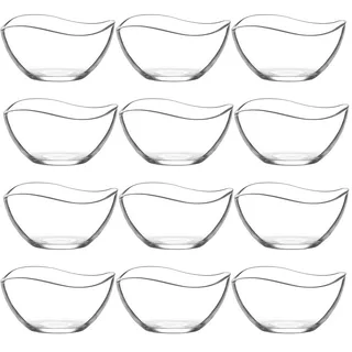 vienberg Glasschalen-Set aus hohwertigem Glas 6,12 oder 24tlg. Glasschalen Vira Schalen Dessertschale Vorspeise Glas Gläser 310ml spülmaschinengeeignet (12)