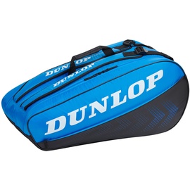 Dunlop Tennis-Racketbag FX Club Schlägertasche 2 Hauptfächer) schwarz/blau 10er