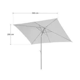 Svita Sonnenschirm 3x2m Balkonschirm rechteckig mit Sonnenschutz Matt Taupe