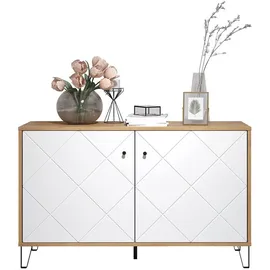 trendteam Touch 123x76cm weiß/eiche