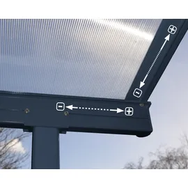 CANOPIA Terrassenüberdachung Sierra 971 x 295 cm anthrazit