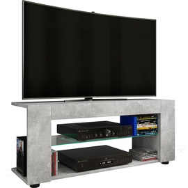 VCM Holz TV Lowboard Fernsehschrank Konsole Fernsehtisch Fernseh Glas Plexalo XL