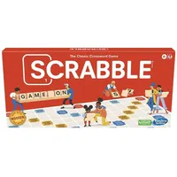 Scrabble Brettspiel, Wortspiel für Kinder ab 8 Jahren, lustiges Familienspiel für 2-4 Spieler, das Klassische Kreuzworträtselspiel
