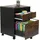 Relaxdays Aktenschrank 57 x 40 x 40 cm Braun/Schwarz