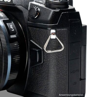Lens-Aid Gurt-Verbindungsringe dreieckig mit Schutzkappe 4er Set für Gurte und Schlaufen
