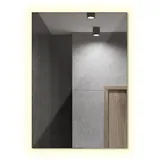 Tulup LED Blaugrau, Glas, Rechteckig, 60x40x2.4 cm Spiegel Wandspiegel