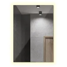 Tulup LED Blaugrau, Glas, Rechteckig, 60x40x2.4 cm Spiegel Wandspiegel