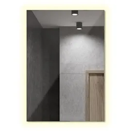 Tulup LED Blaugrau, Glas, Rechteckig, 60x40x2.4 cm Spiegel Wandspiegel