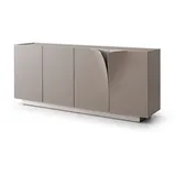KAWOLA Sideboard EMMA Kunstleder grau