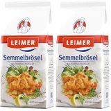LEIMER Semmelbrösel 2kg - Hergestellt aus frisch gebackenem Weißbrot bestehend aus nur vier Zutaten für locker leichte Panaden (1x2kg) (Packung mit 2)