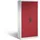 C+P Werkzeugschrank mit Drehtüren, 6 Böden, 4 Schübe, H1950xB930xT500mm Front Rubinrot Korpus Lichtgrau