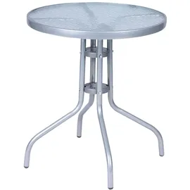 Mojawo Bistro Set 4-tlg. Silbergrau/Schwarz