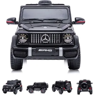 Chipolino Kinderelektroauto SUV Mercedes G63 AMG Zweisitzer Radio, Fernbedienung schwarz