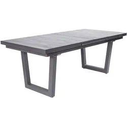 LC Garden Keramo Ausziehtisch Aluminium/Keramik Holzoptik Dunkelgrau