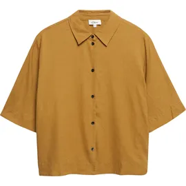 s.Oliver Kurzarm-Bluse aus Leinenmix Gelb 40