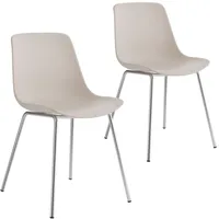 Tectake tectake® Kunststoffstuhl, große Kunststoffschale, schlanke Stahlbeine, 46 x