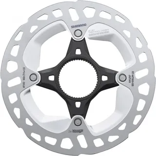 Shimano Bremsscheibe RT-MT800 Center-Lock Silver/Black Durchmesser 140mm 2020 Bremsscheiben