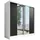 A&J MöbelLand Schiebetürenschrank DUO 200 x 215 x 59,5 cm Weiß/Schwarz