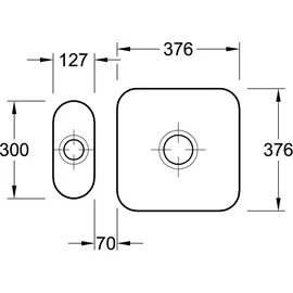 Villeroy & Boch Cisterna 50 graphite + Handbetätigung