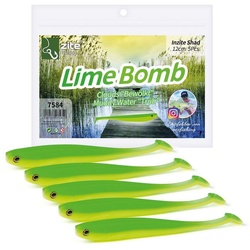 Zite Kunstköder Inzite Shad Lime Bomb – Zander Gummiköder 12 cm 5 Stück