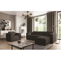 Fun Möbel Ecksofa Schlafsofa inkl. Sessel WALDO, Stoff Brooklyn