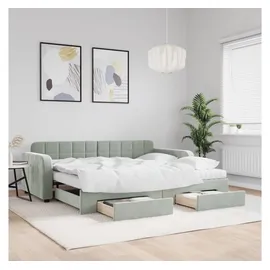 vidaXL Tagesbett 90 x 190 cm Hellgrau