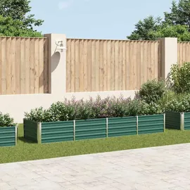 vidaXL Garten-Hochbeet verzinkter Stahl rechteckig 320 x 80 x 45 cm Grün