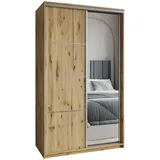 masseno Schwebetürenschrank VARO 120 x 205 x 60 cm Braun