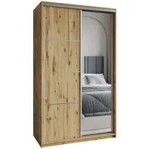 masseno Schwebetürenschrank VARO 120 x 205 x 60 cm Braun