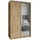 masseno Schwebetürenschrank VARO 120 x 205 x 60 cm Braun
