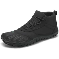 SAGUARO Barfußschuhe Herren Damen Barfuss Schuhe Leicht Zehenschuhe rutschfest Outdoor Fitnessschuhe Bequem Traillaufschuhe mit Breite Zehenbox, Terra III, Schwarz 39EU - 39 EU