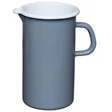 RIESS Riess, 0836-065, Krug 1,5 l, Retro, PURE GREY, Emaille, Made in Österreich, LBH: 16,3x11,3x19,0cm, 0,530kg, Krug, Hitzebeständig, Kompakt, Kratzfest, Schmutzabweisend, Spülmaschinenfest